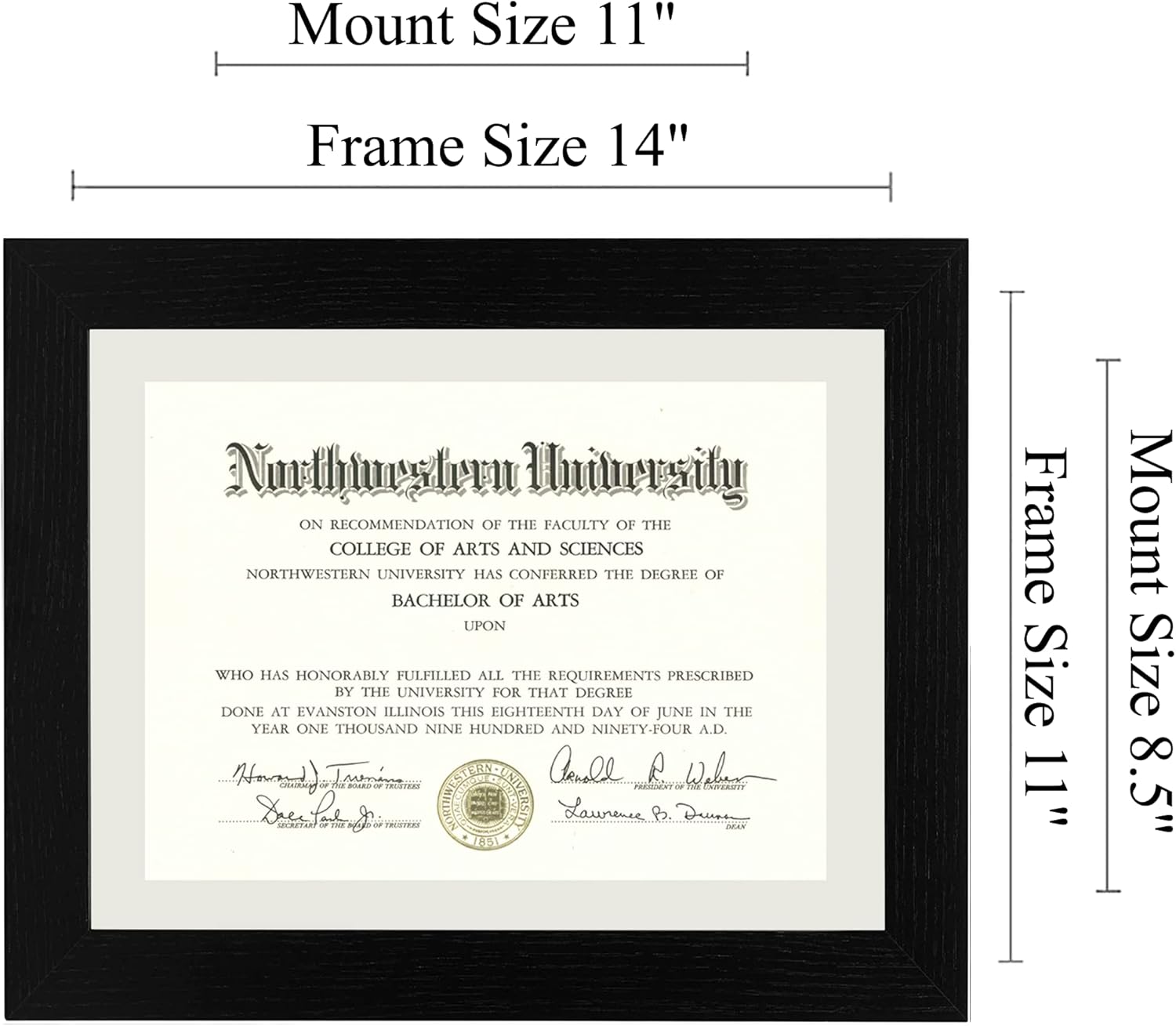 Diploma and Certificate Black Frame