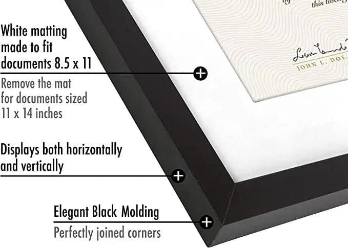 Diploma and Certificate Black Frame