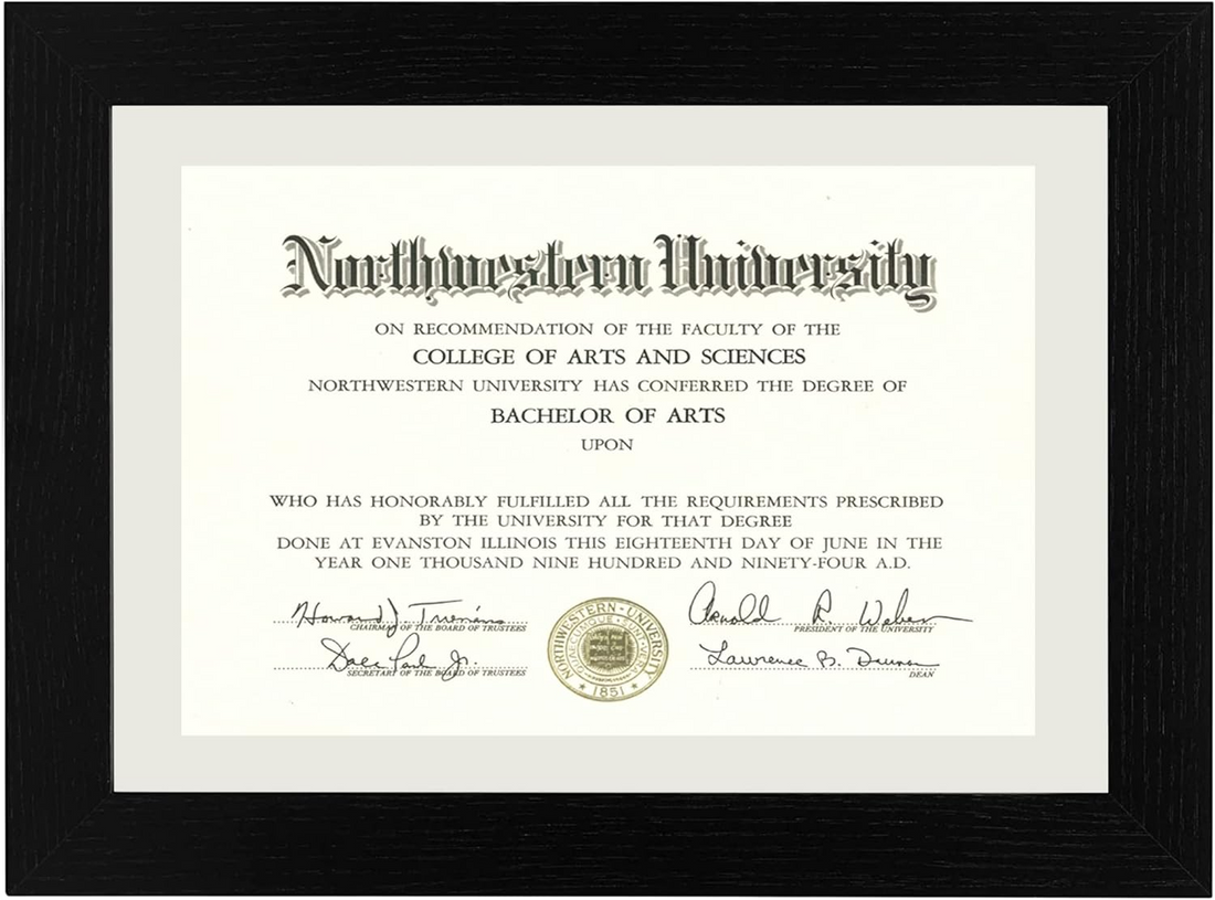 Diploma and Certificate Black Frame