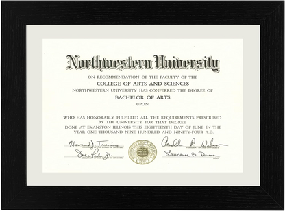 Diploma and Certificate Black Frame