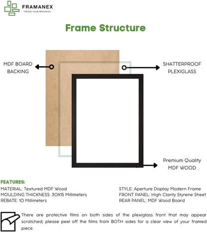 Classic Range Picture Poster Oak Frame